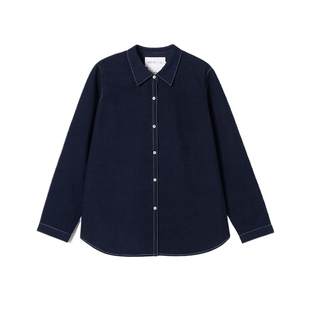 【新品】素然 klee klee 26春女士环保棉盐缩提花灯芯绒绒布衬衫