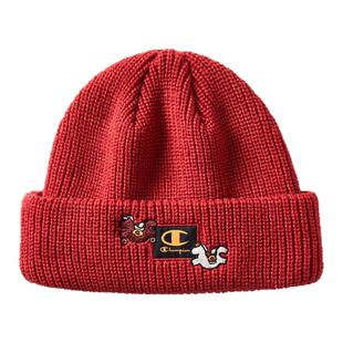 【马年礼赠】丁禹兮同款Champion冠军针织帽毛线帽冷帽红色帽子女