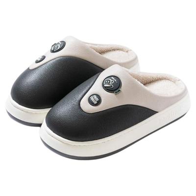 大嘴猴冬季保暖毛绒防水情侣棉拖