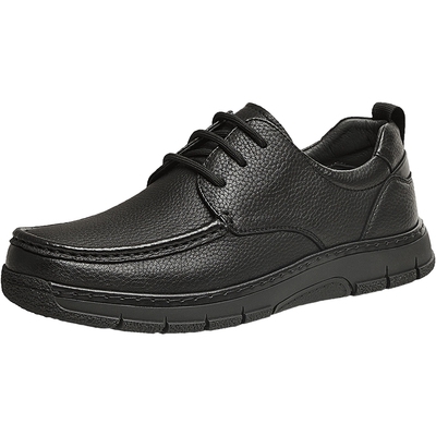 TATA他她商务休闲皮鞋男士软底羊皮通勤黑色单鞋2025春新VLP01AM5