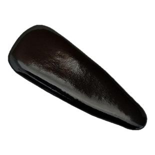 复古气质高级感漆皮三角边夹鸭嘴夹大号亮面PU水滴夹刘海侧边发夹