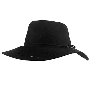 Hatson男帽女帽冬季款户外旅游遮阳时尚礼帽休闲帽SBKFEH0832BK