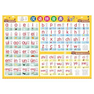汉语拼音字母表墙贴小学挂图声母韵母拼读训练全表一年级学习神器