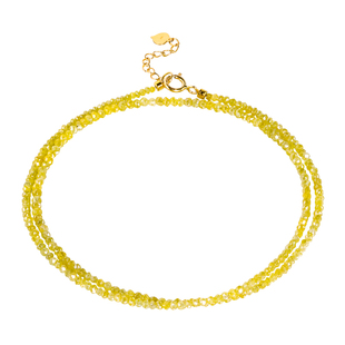 若华珠宝星河灿烂 迷你彩色钻石项链女18K金锁骨链黄钻串珠颈链