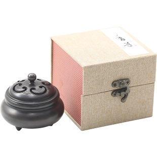 如意紫铜香炉纯铜家用沉香香薰炉室内高级感盘香炉檀香熏香炉茶道