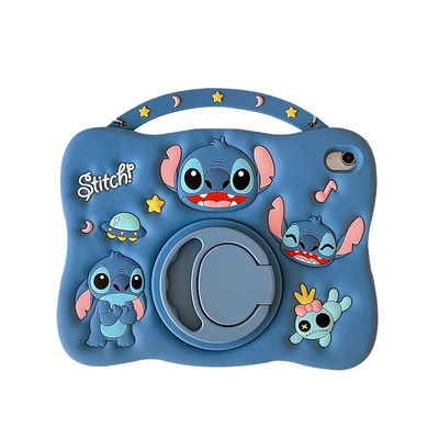 手提史迪奇安琪360旋转适用三星a11+a9plus平板保护套红米pad2se儿童防摔联想pad2024卡通可爱tabM11硅胶软壳