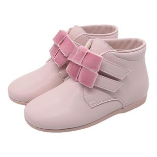 Little winkaa童鞋2025冬季新款绒带魔术贴儿童短靴加绒保暖童靴