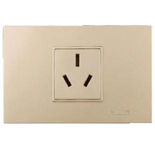 泰力118型开关插座香槟色双usb插座一位开关插座二三插开关插座