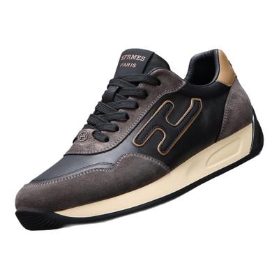 梵狮奴男鞋2025新款秋季时尚休闲运动鞋男款真皮透气百搭德训鞋男