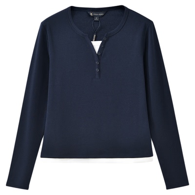 保罗彼得2026春季新款女士长袖T恤弹力莫代尔棉打底衫DTFAT00450