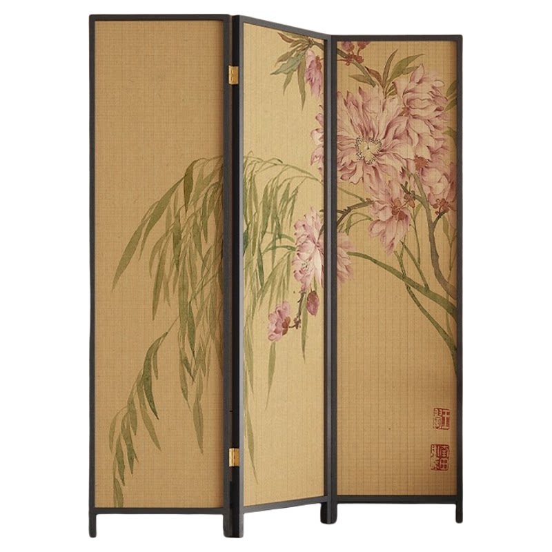 中古风实木屏风隔断2026新款