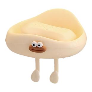 肥皂盒壁挂式沥水家用免打孔可爱高级感洗漱台香皂盒多功能卫生间