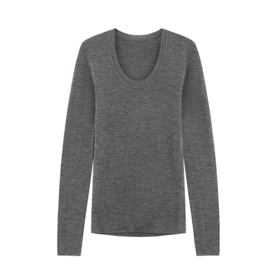 显瘦百搭U领内搭打底衫