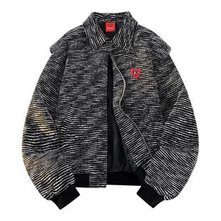 查尔斯桃心 复古小香风夹克男女春秋季2025新款百搭翻领卫衣外套