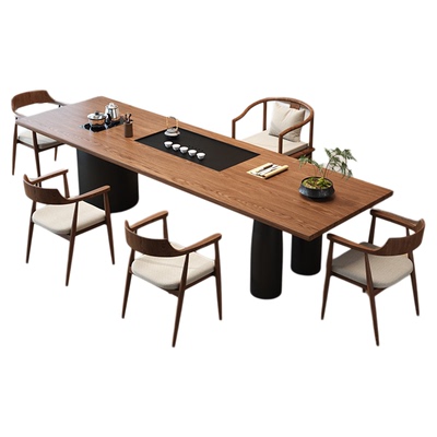 办公室实木泡茶桌大板茶台