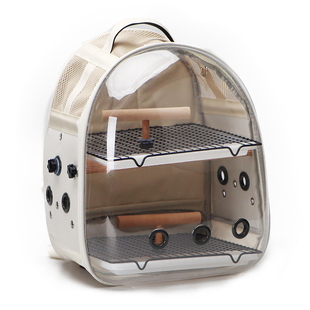 鹦鹉外出便携鸟笼双层透气包小鸟外出背包虎皮牡丹玄凤便携外带包