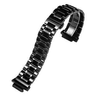 适配卡西欧农家橡树改装GM2100/GA2100黑色gm2100钢带表带不锈钢