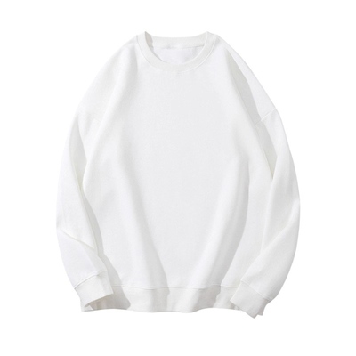 藏蓝色圆领加绒卫衣无帽女款2025新款爆款秋冬加厚宽松长袖上衣服