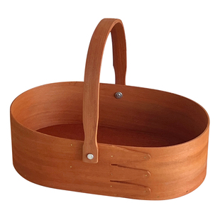 ins复古木质手提收纳盒客厅茶几桌面高颜值实木储物整理盒置物盒