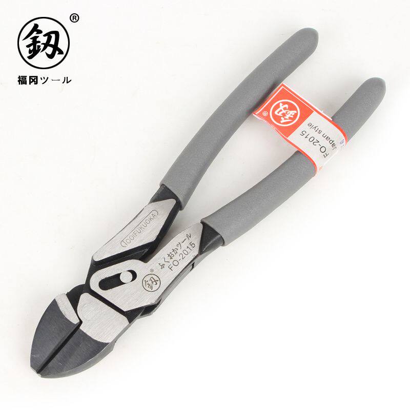 釰牌福冈工具 省力斜嘴钳偏口钳子工业级偏嘴斜口钳斜咀钳8寸
