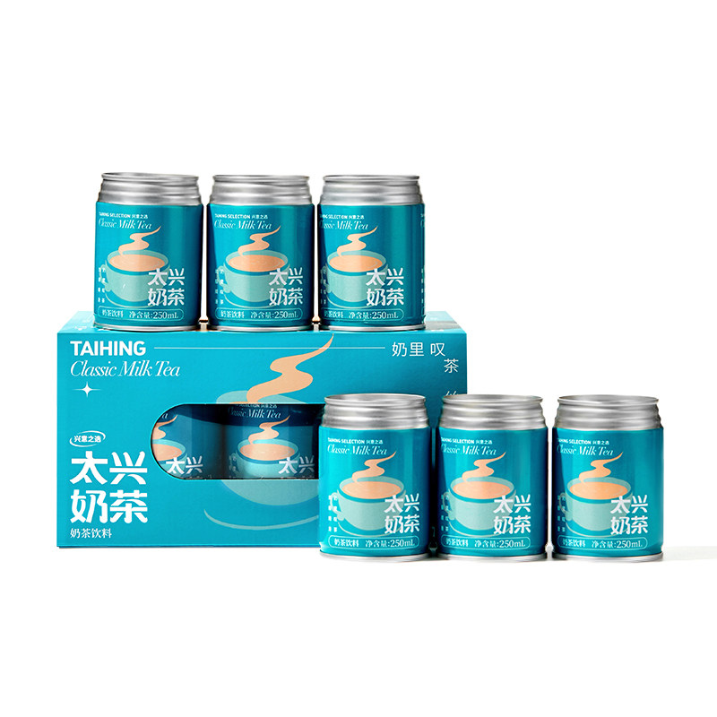 太兴地道港式奶茶茶餐厅丝袜奶茶原味牛乳茶下午茶250ml*6罐