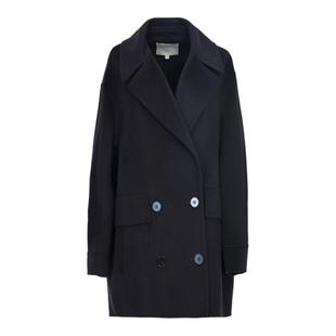 MEDECOO/墨蒂珂2024冬季新款落肩袖西装领羊毛呢大衣外套MID20204