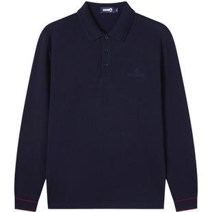 [华夫格]Navigare意大利小帆船秋季新款长袖polo衫男休闲纯棉T恤