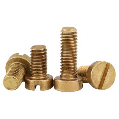 GB65黄铜圆柱头一字槽螺丝