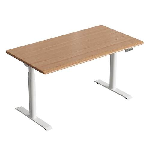 乐歌E6居家办公实木白蜡木书桌智能电动升降桌电脑桌青少年学习桌