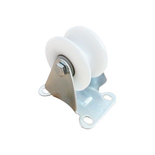 6分管U形尼龙滑轮轴承滚轮轨道轮静音钢丝电缆放线轮25槽圆管吊轮