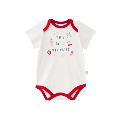 短袖包屁衣有机棉四季男女