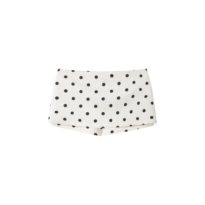 KeepSolo两穿波点侧拉链裙裤