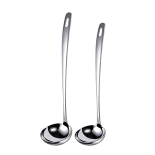 商用304不锈钢长柄火锅汤勺漏勺食品级加厚家用大小号盛粥匙调羹