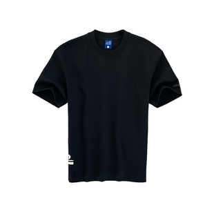 2025春夏季黑色半袖打底衫男装300G美式重磅百搭潮牌休闲短袖T恤