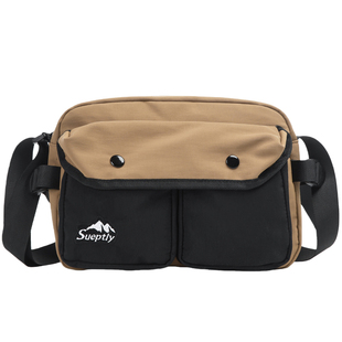 男士斜挎包外出便携邮差包2025新款多功能轻便小背包户外通勤包女