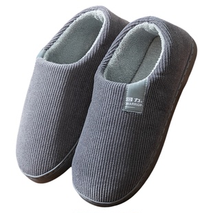 回力棉拖鞋男秋冬季室内居家防滑保暖厚底外穿毛绒包跟棉鞋女家用