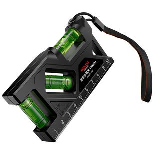 德力西水平尺高精度小型强磁水平仪迷你家用便携式精准实心平水尺