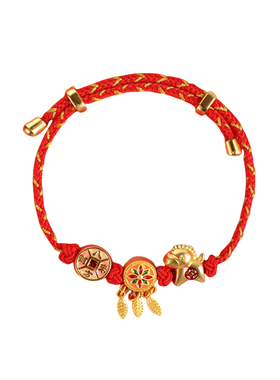 新年红色手绳女2026新款马年本命年儿童手链礼物编织红绳手串手饰