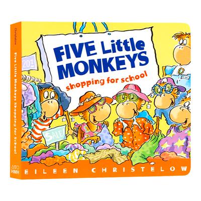 五只小猴子绘本英文原版