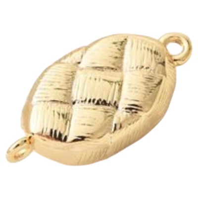 铜镀18K保色元宝插棒扣子