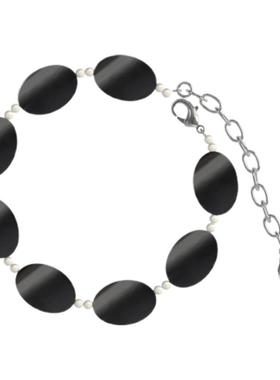 PEARLONA海水黑手链时尚百搭