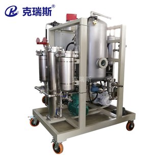 克瑞斯过滤汽轮机齿轮油 双级三级滤油机 真空滤油机移动式