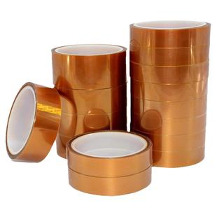 聚酰亚胺茶金色耐高温绝缘双面胶带 金手指双面高温胶带无痕不残留可反复使用抗溶剂SMT回流焊双面胶布300度