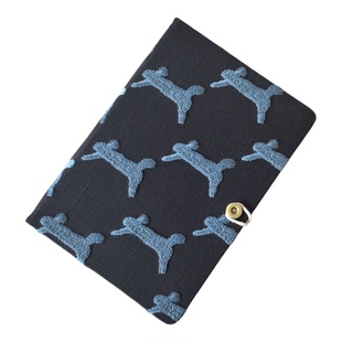 布艺刺绣跑兔A5记事本A6高颜值随身日记手帐本空白学生记录笔记本