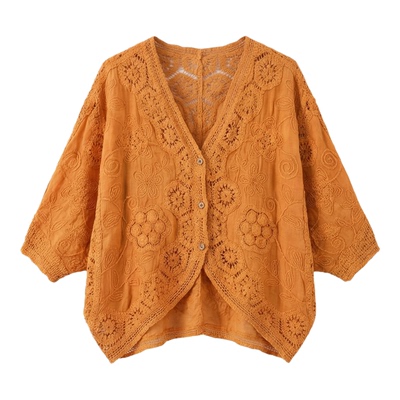 AOSER波西米亚镂空长袖上衣