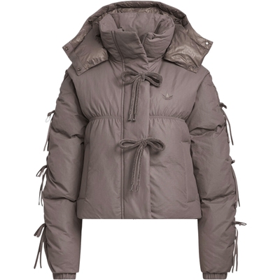 adidas阿迪达斯三叶草女子运动休闲保暖连帽羽绒服外套KC2609