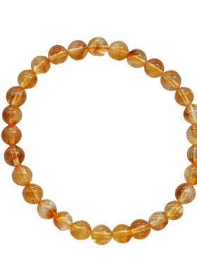 天然黄水晶金字塔手链黄塔晶女款