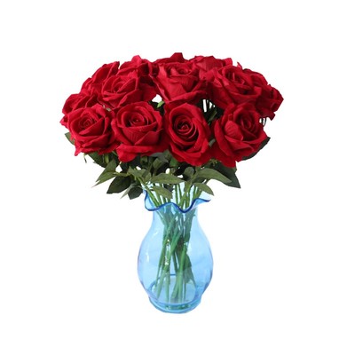 仿真玫瑰花绒婚庆绢花舞蹈道具