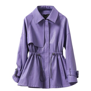 皮衣女短款小个子真皮上衣收腰2025秋冬新款韩版海宁绵羊皮外套女