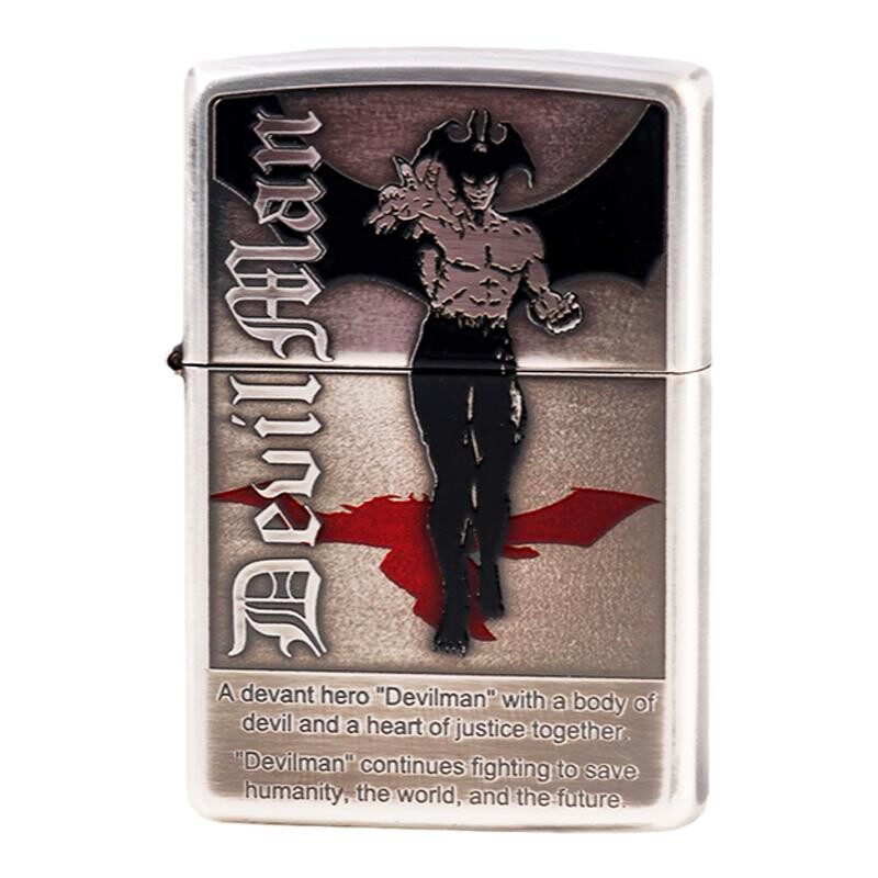 zippo恶魔人黄铜收藏打火机正品